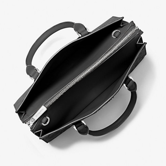 Michael Kors Sheila Medium Sequined Floral Print CZ Satchel
Black 
NWT - Picture 4 of 16